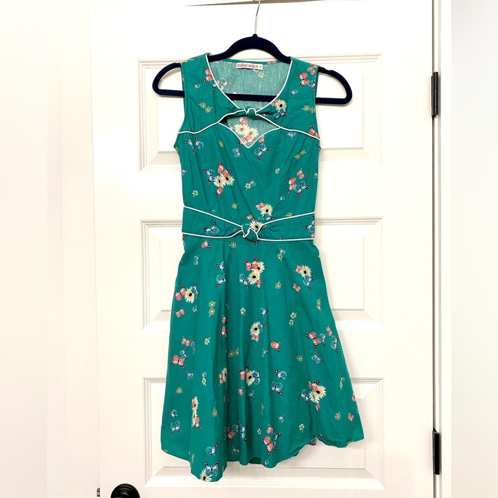 Retro Butterfly Pattern Dress